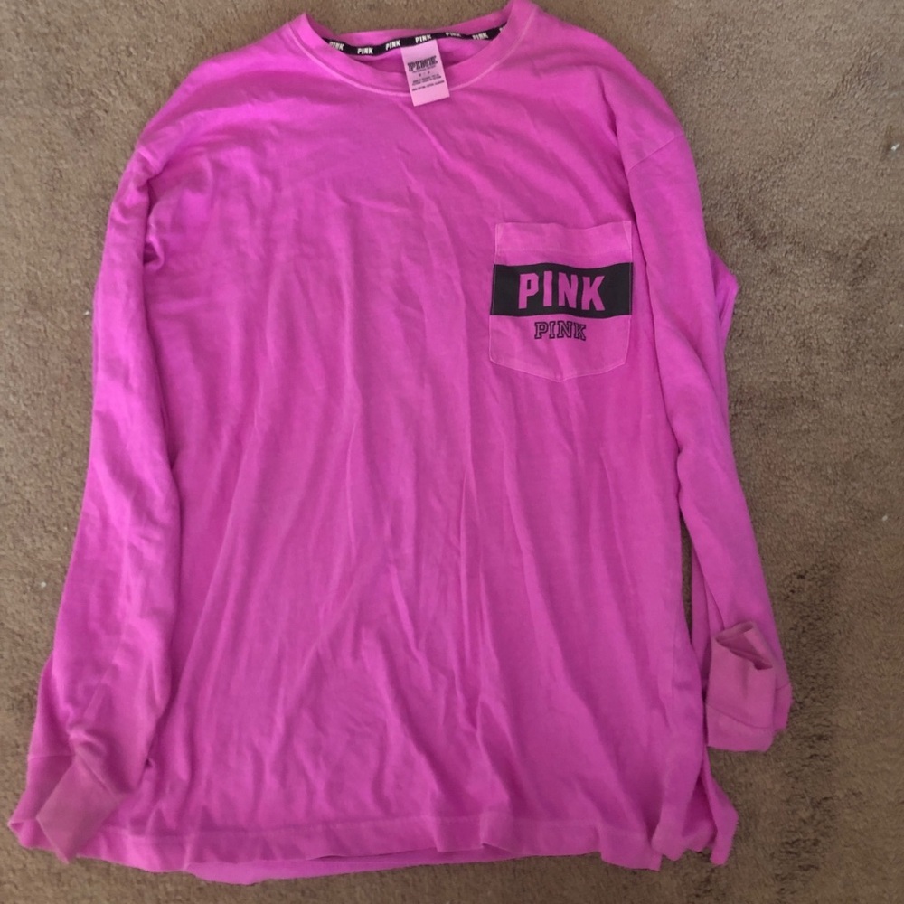Pink long sleeved tee